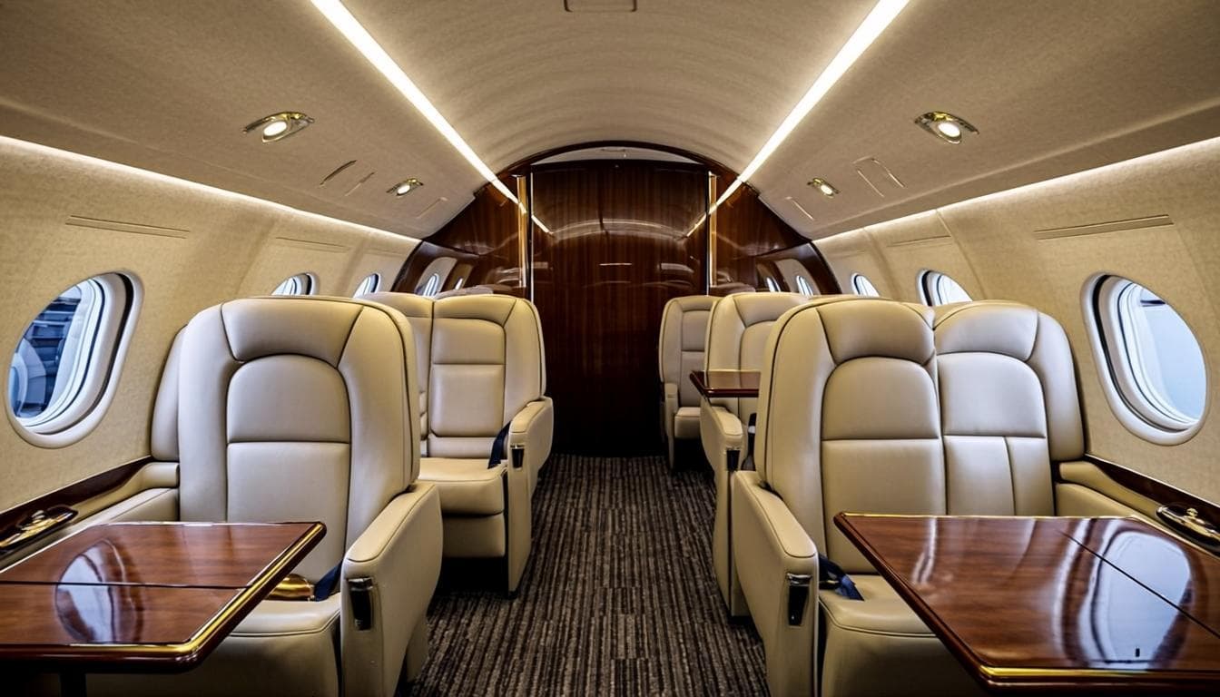 Glo Private Jet cabin